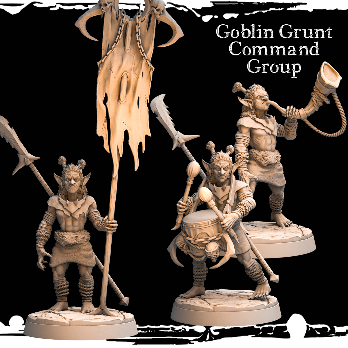 Command Group - Goblin Grunt - 3 variations - Army of Darkness: Greenskins